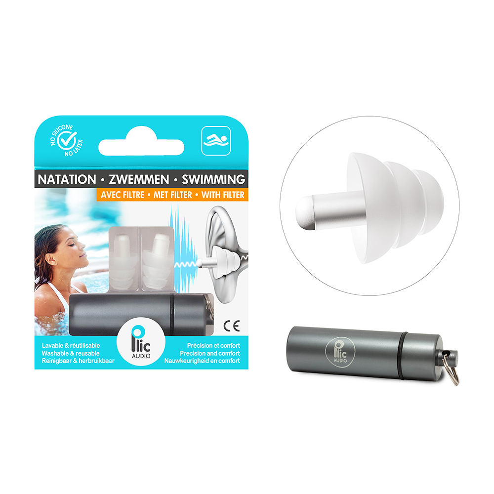 Plic Audio With Filter Swimming ear plugs reusable pair