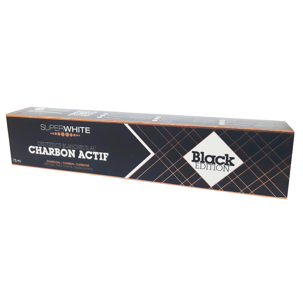 Superwhite Whitening toothpaste with activated charcoal Black Edition 75 ml