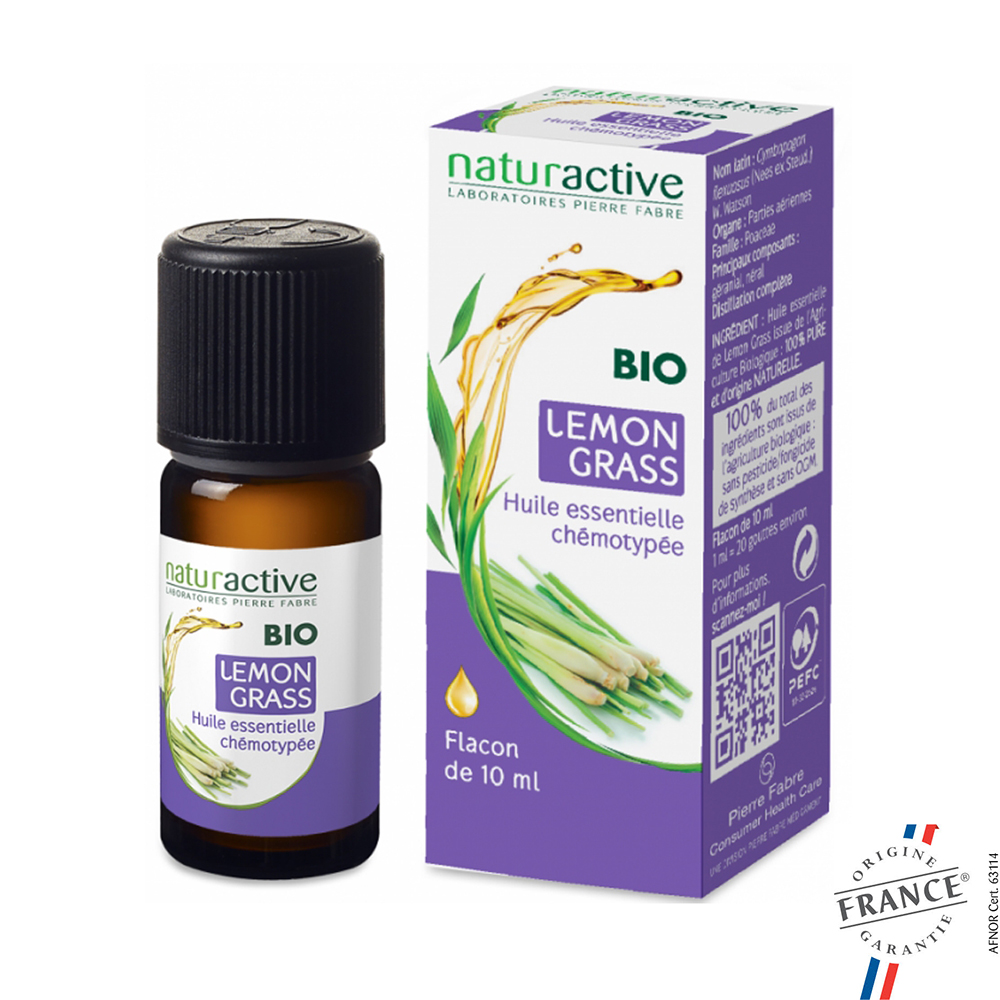 Naturactive Lemongrass organic essential oil 10 ml