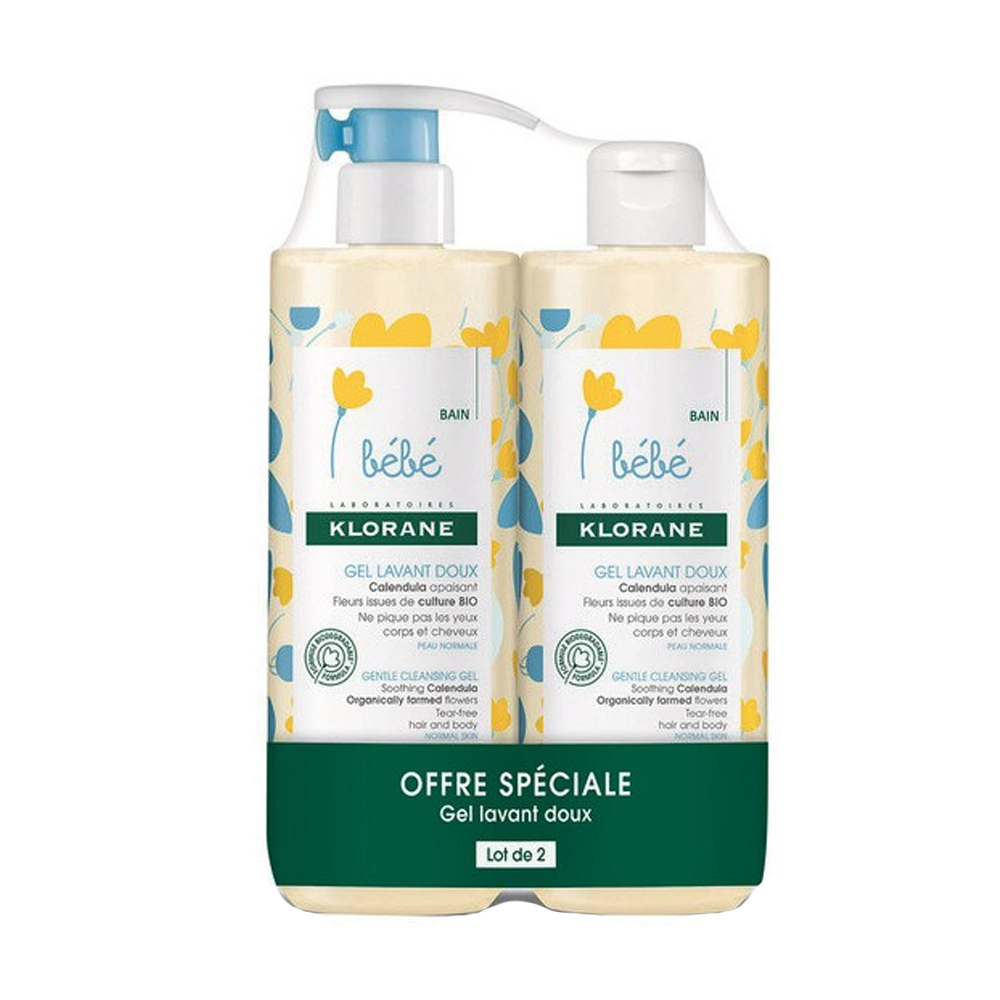 Klorane Baby Gentle Cleansing Gel 2x500ml