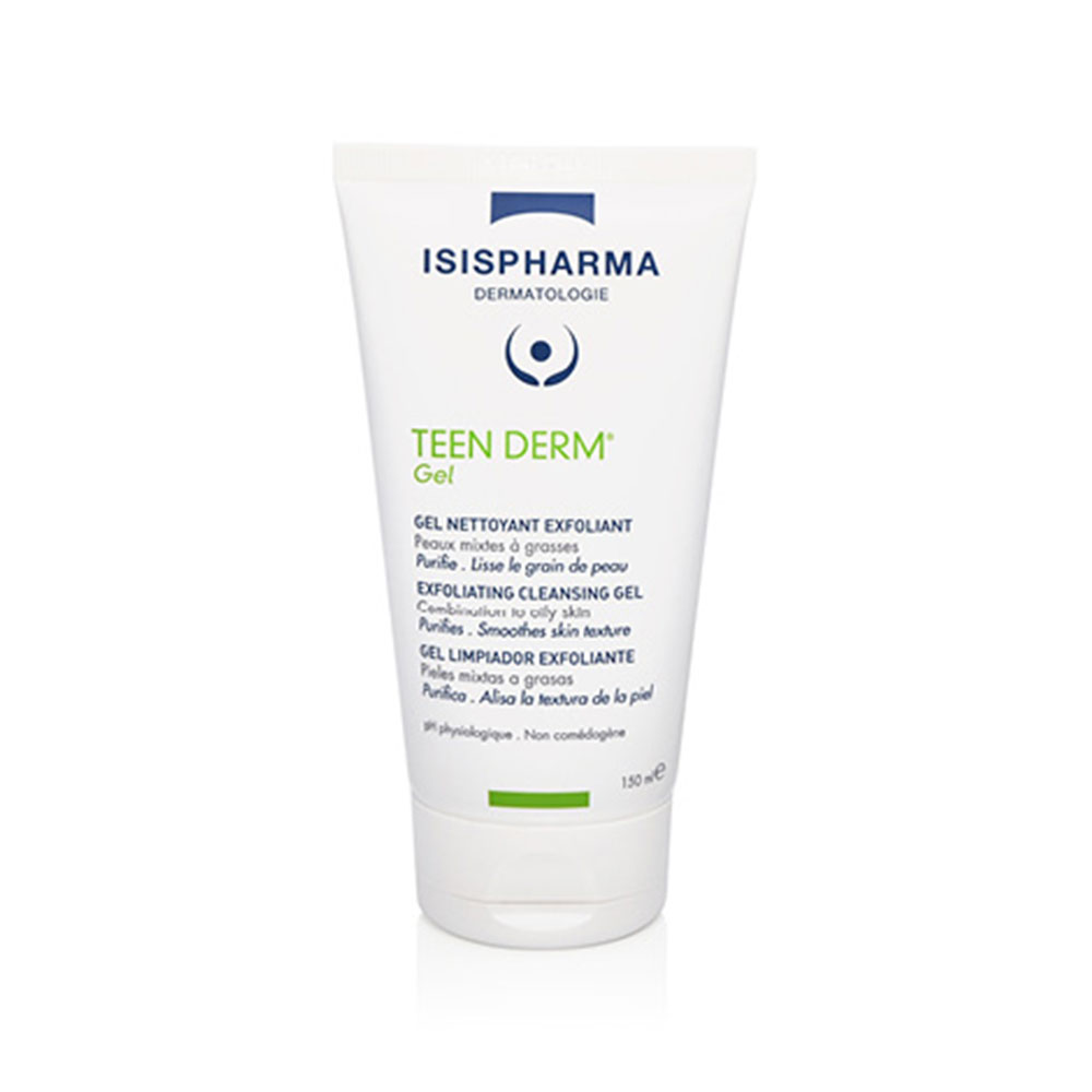 Isispharma Teen Derm Exfoliating Cleansing Gel Combination Oily Skin 150ml