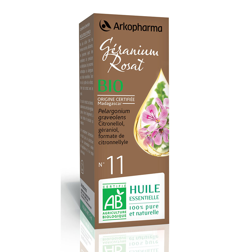Arkopharma Arkoessential Organic Rose Geranium Essential Oil N°11 (pelargonium Graveolens) 5 ml