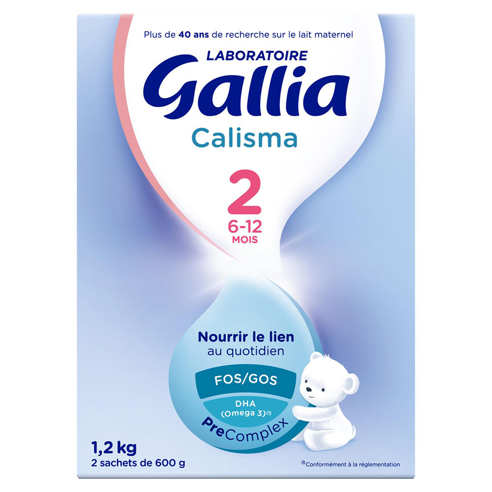 Gallia Calisma Follow-up milk powder suitable from 6 to 12 months 2 x 600 g