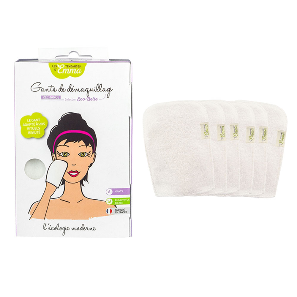 Les Tendances D'Emma Eco Belle Layering Kit Make Up Removal Gloves x6