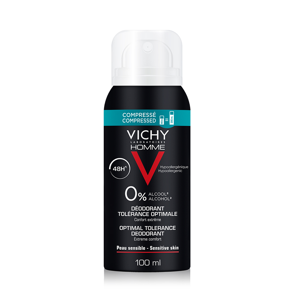 Vichy Man Compressed Spray Optimal Tolerance 48h Sensitive skin 100ml