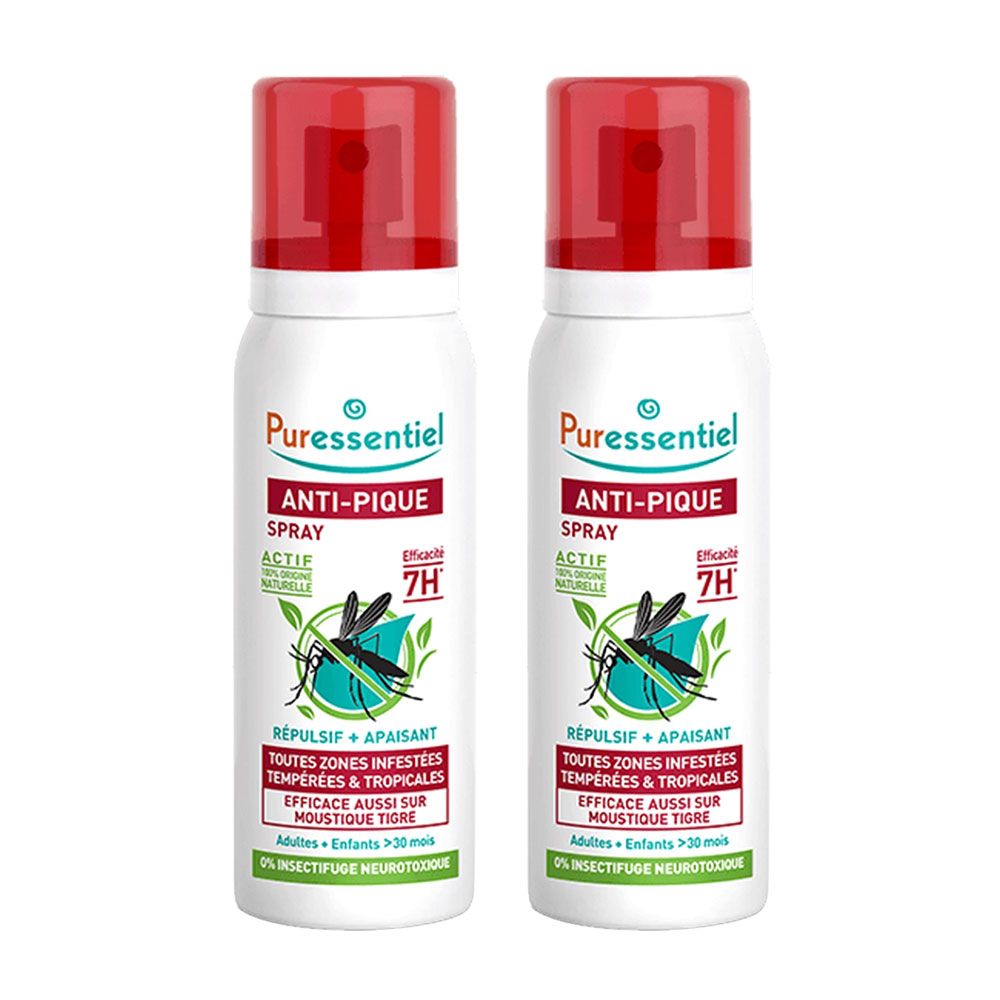 Puressentiel Repellents Soothing Mosquito Repellent Spray Adults & Children from from 30 Months 2x75ml