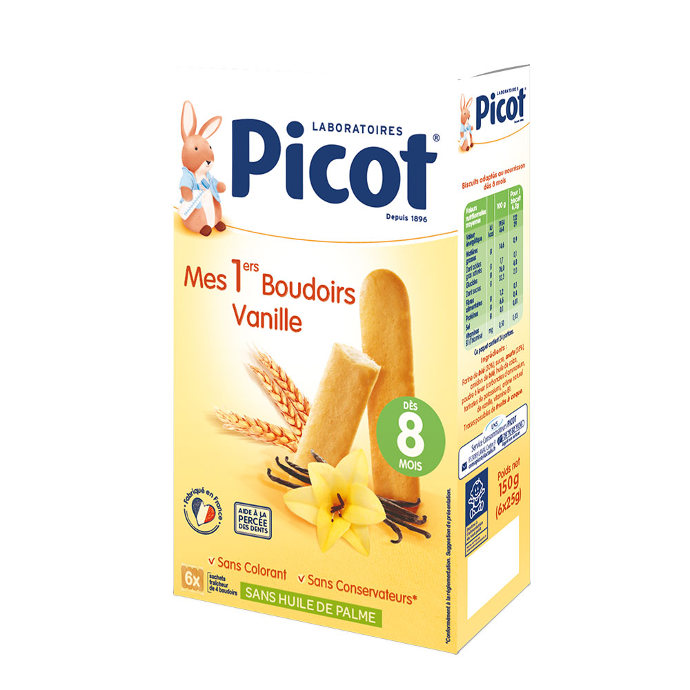 Picot Mes 1ers Boudoirs Vanille Des 8 Mois 6 Sachets De 4 Boudoirs