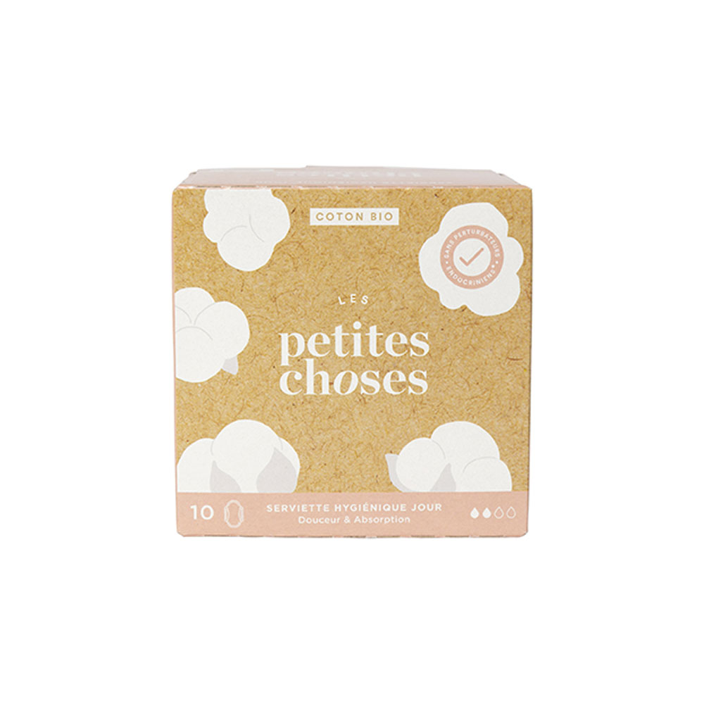Les Petites Choses Hygiene Day Towels Organic Cotton Box of 10