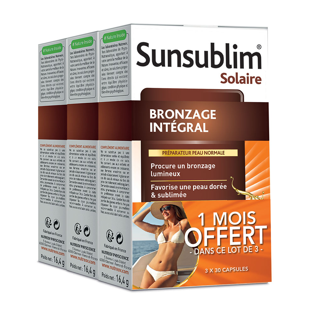 Nutreov Sunsublim All-day tan prepares normal skin 3 x 30 capsules