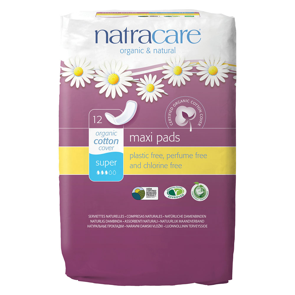Natracare Maxi Super Natural Towels Box Of 12