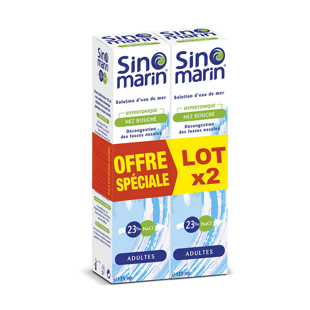 Gifrer Sinomarin Hypertonic nasal spray for blocked nose 2 x 125 ml