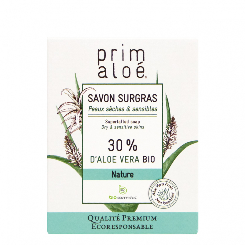 Prim Aloe Superfatted Soap 30% Aloe Vera Fresh &amp; Bio Primaloe 100g
