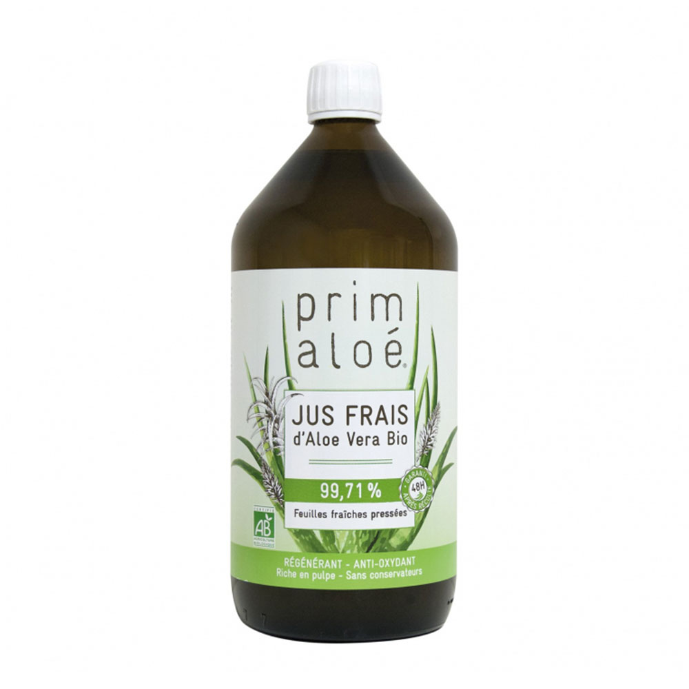 Prim Aloe Jus Frais A Boire Aloe Vera Bio 99,71% Prim'aloe Label Caae 1l
