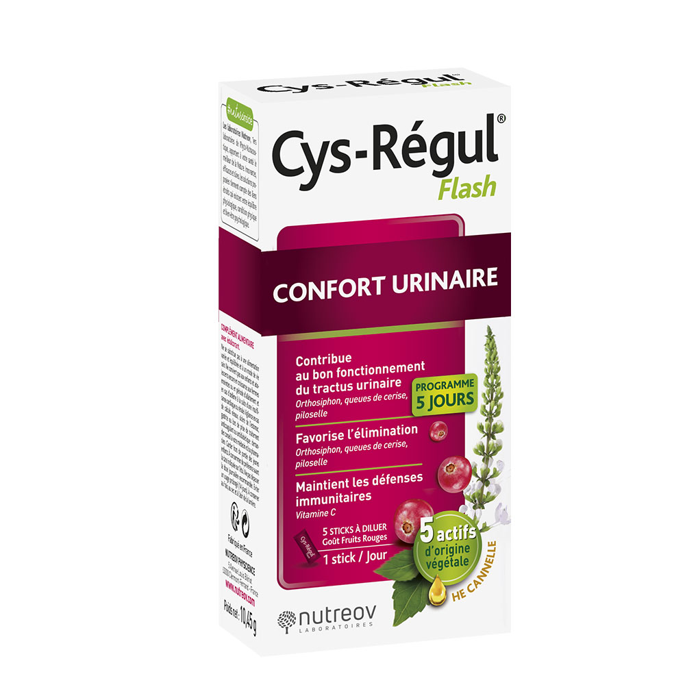 Nutreov Cys-Regul Urinary Comfort Flash 5 sticks fast-acting formula