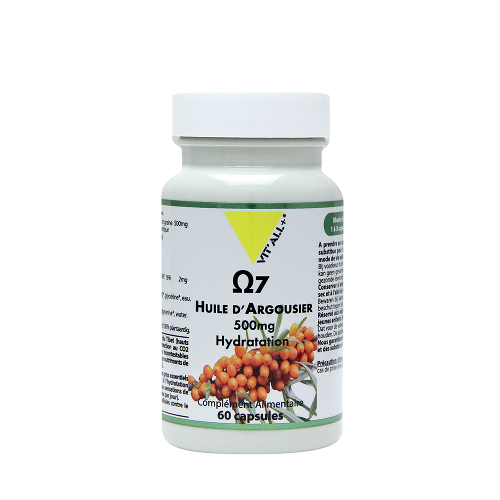 Vit'All+ Omega 7 500 mg sea buckthorn oil 60 capsules