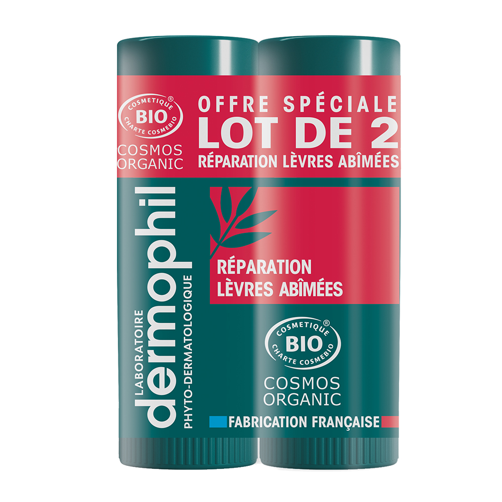 Dermophil Indien Intense Bioes Repair Lip Sticks Damaged Lips 2x4g