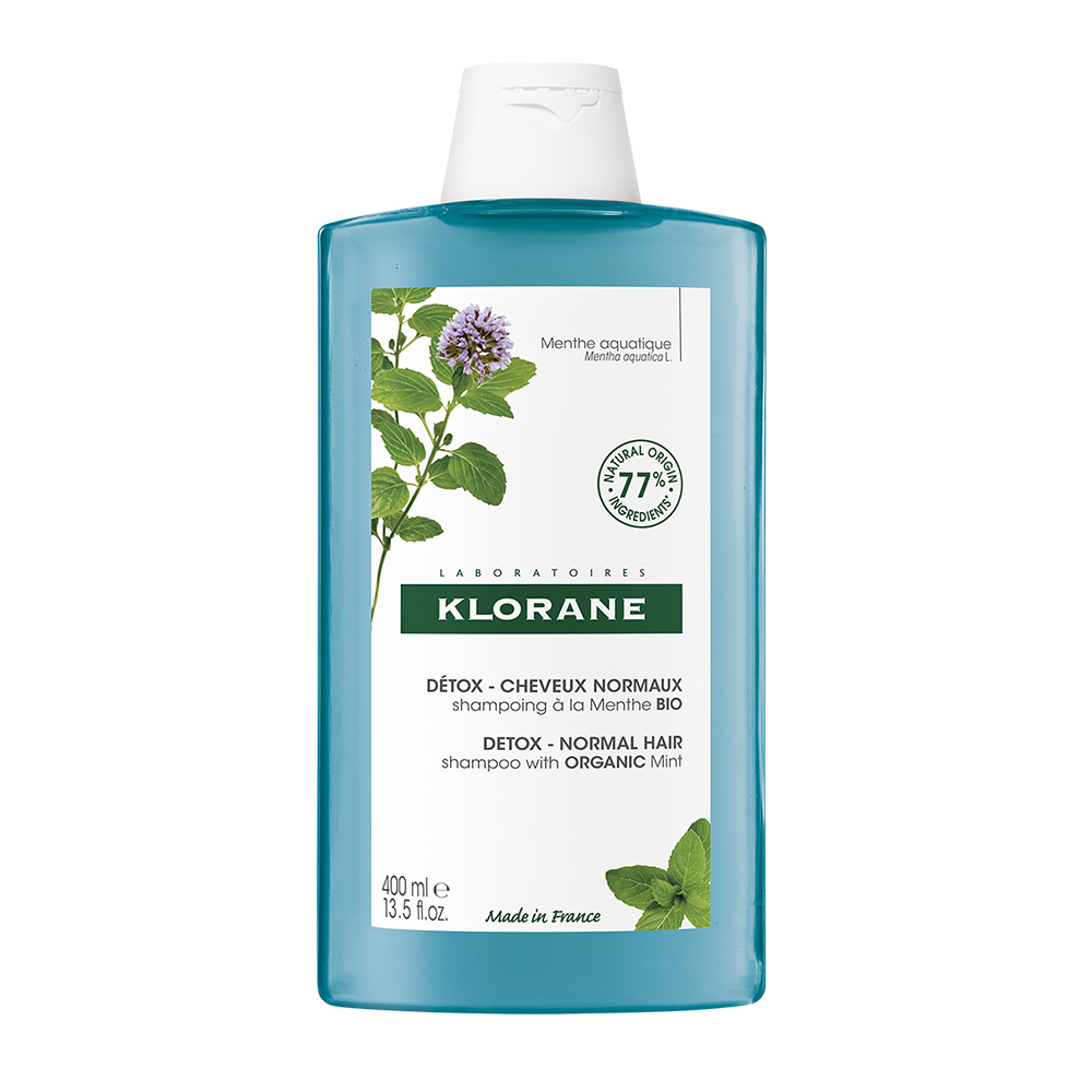 Klorane Aquatic Mint Anti Pollution Detox Shampoo organic 400ml