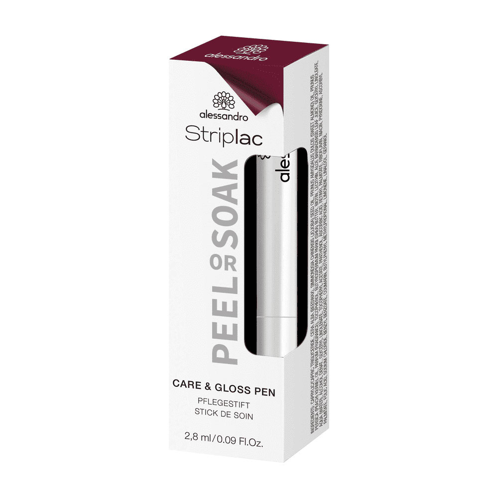 Alessandro Striplac Care & Gloss Pen Peel Or Soak felt-tip pen 2.8ml
