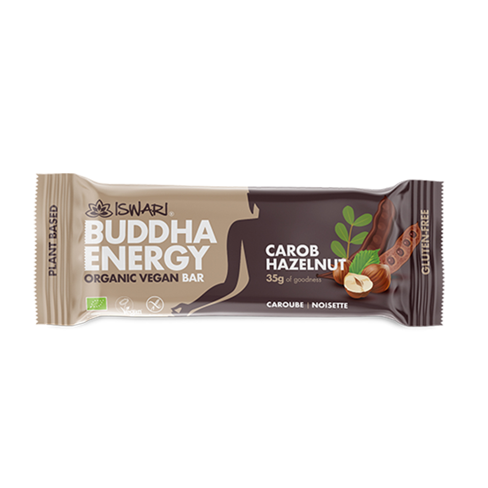 Iswari Energy bars Energy Buddha, Organic Carob &amp; Hazelnut 35g