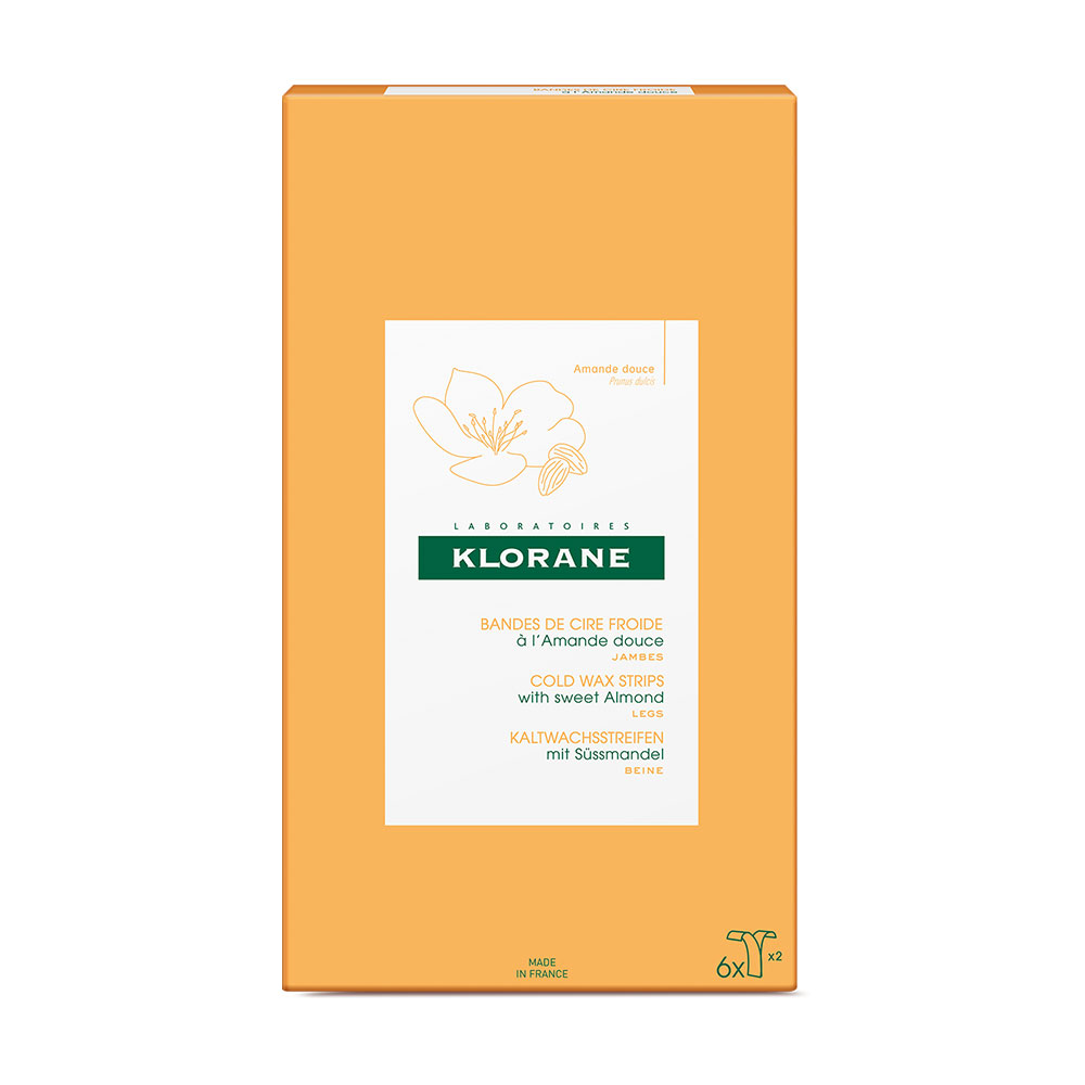 Klorane Sweet Almond Cold Wax Strips For Legs X 6 x6