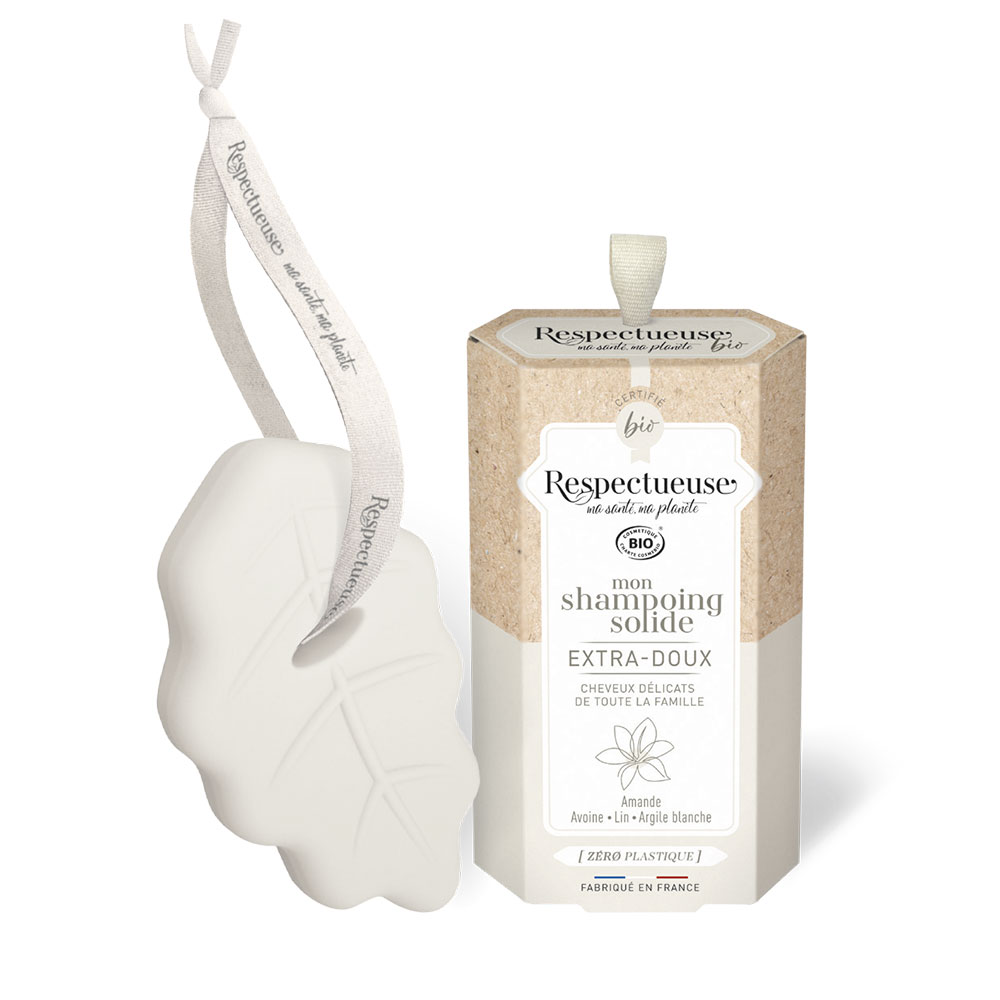 Respectueuse Solide Extra-Mild Organic Shampoo With Almond 75g