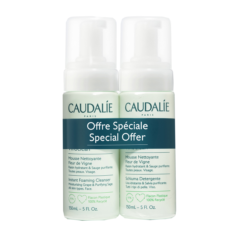 Caudalie Vinoclean Instant Cleansing Foam Face 150mlx2