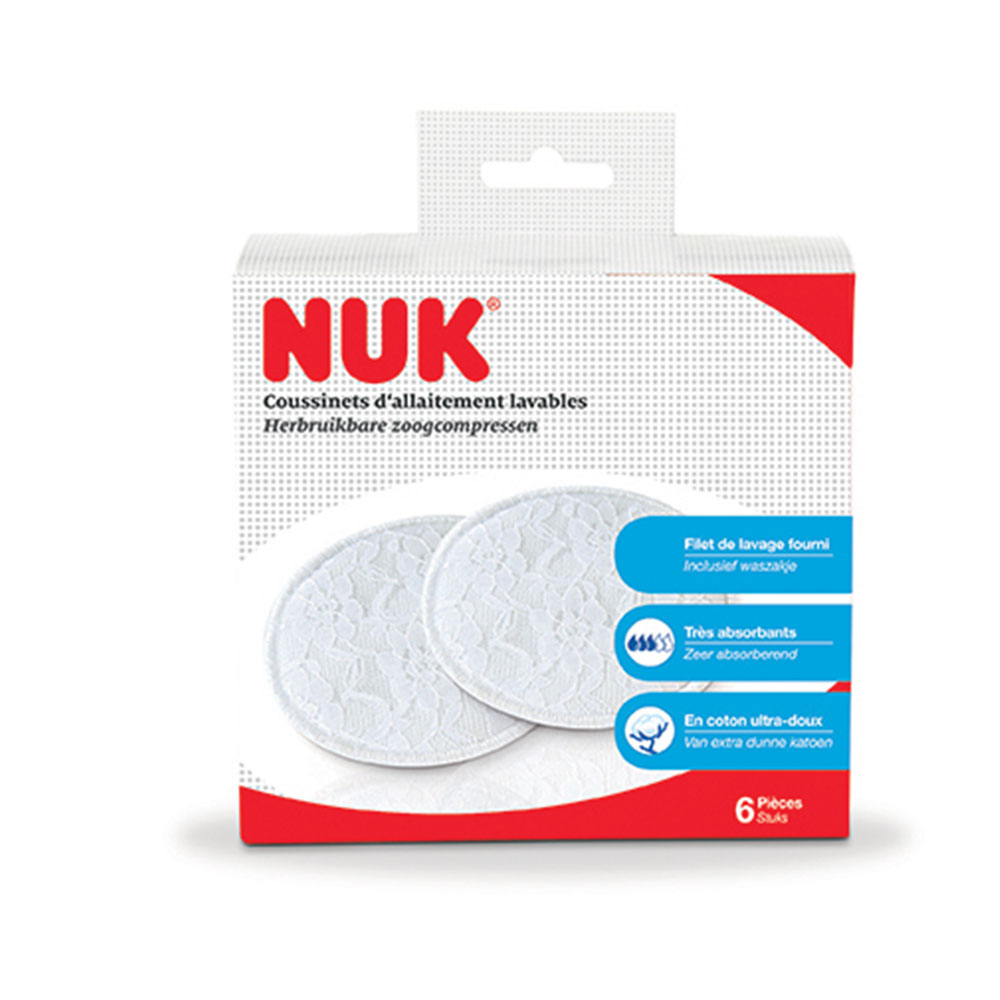 Nuk Washable milk feeding pads x6
