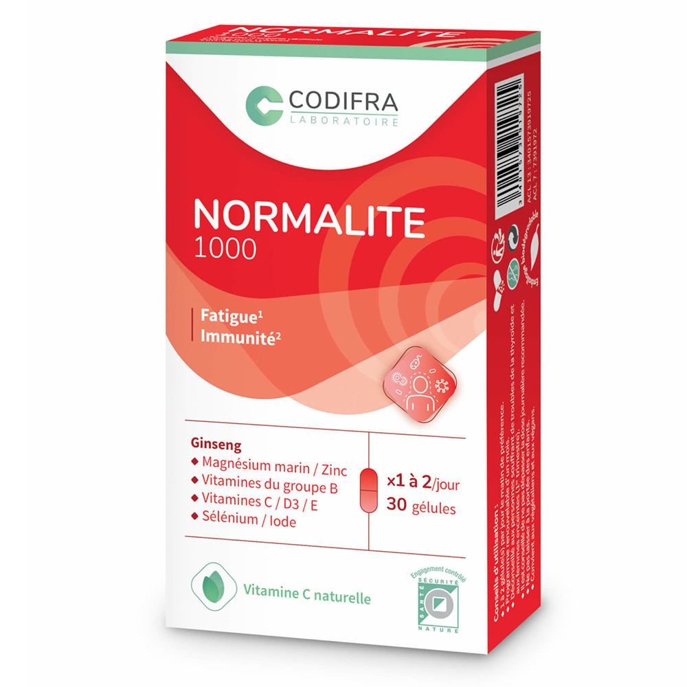 Codifra Normalite 1000 Fatigue and Immunity 30 Gélules