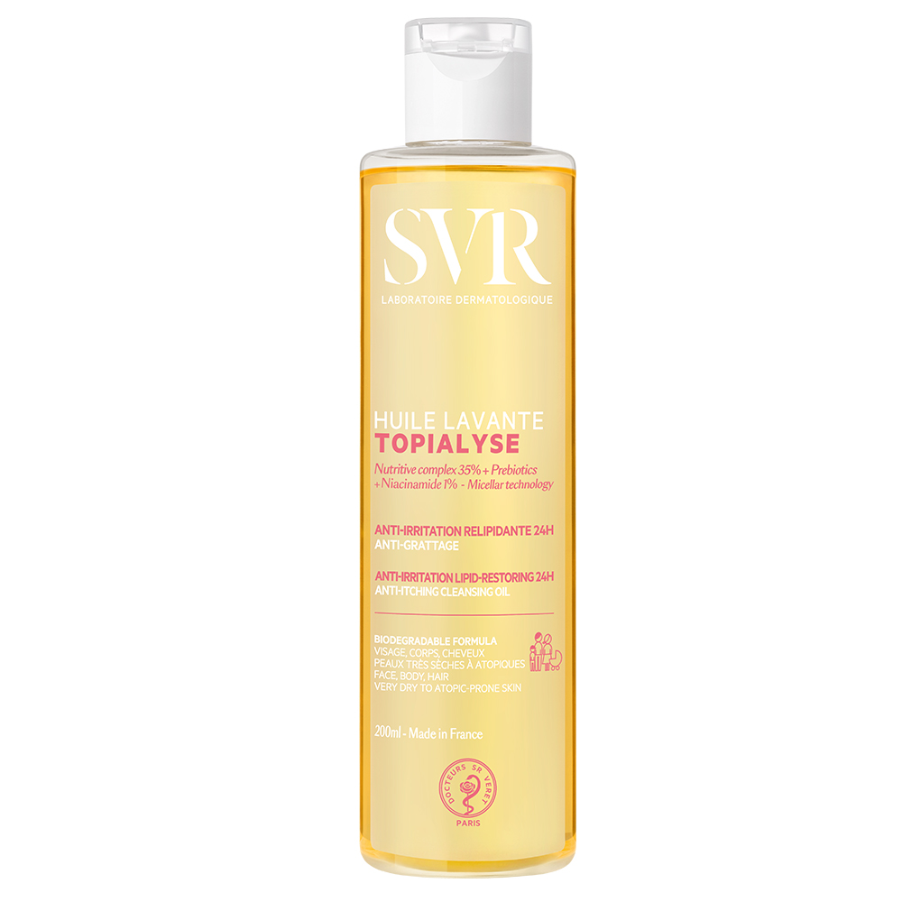 Svr Topialyse Soothing cleansing oil for irritation 24h anti-scratch 200 ml